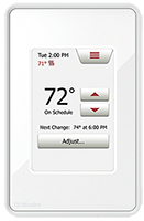 A TOUCH thermostat for radiant floor heating systems.